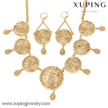 62855-Xuping Fancy Fake Gold Jewelry Set bisutería al por mayor de joyería